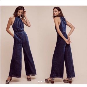 Anthropologie Elevenses Velvet Nova Jumpsuit